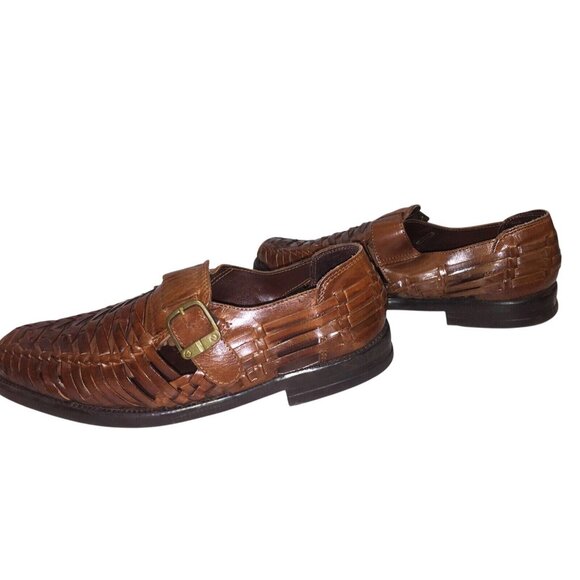 VERDE INTERNATIONAL Mens Brown Leather Hurache Sandals Sz 9.5 - Picture 4 of 8